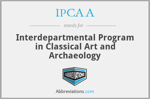 IPCAA - Interdepartmental Program in Classical Art and Archaeology