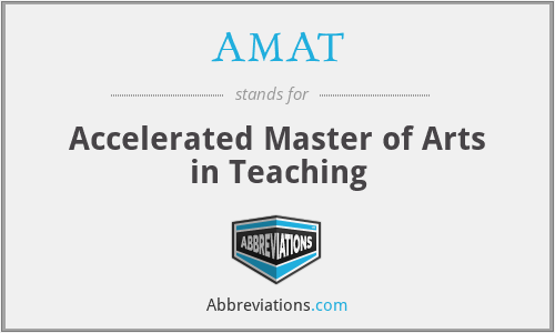 AMAT - Accelerated Master of Arts in Teaching
