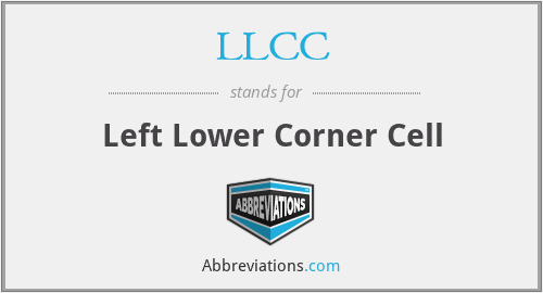 LLCC - Left Lower Corner Cell