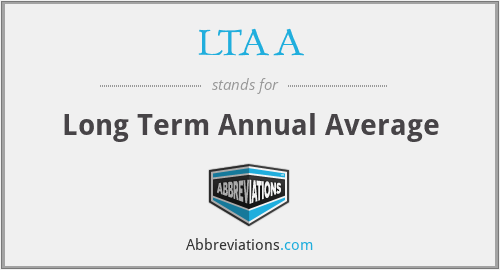 LTAA - Long Term Annual Average
