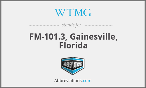 WTMG - FM-101.3, Gainesville, Florida