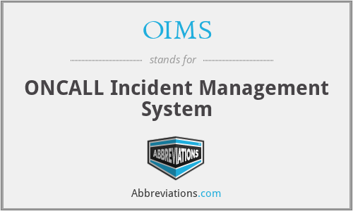 OIMS - ONCALL Incident Management System