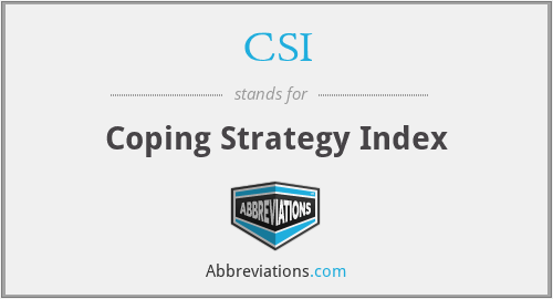 CSI - Coping Strategy Index