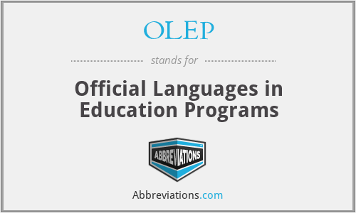 OLEP - Official Languages in Education Programs