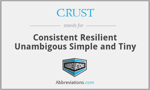 CRUST - Consistent Resilient Unambigous Simple and Tiny