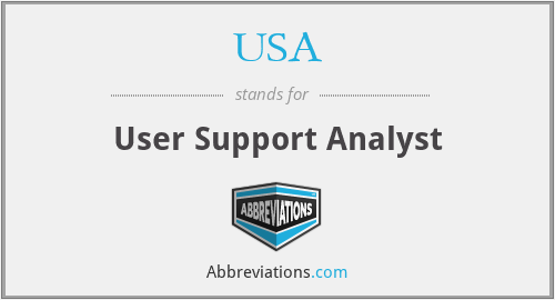 USA - User Support Analyst