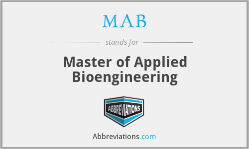 MAB - Master of Applied Bioengineering