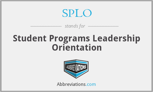 SPLO - Student Programs Leadership Orientation
