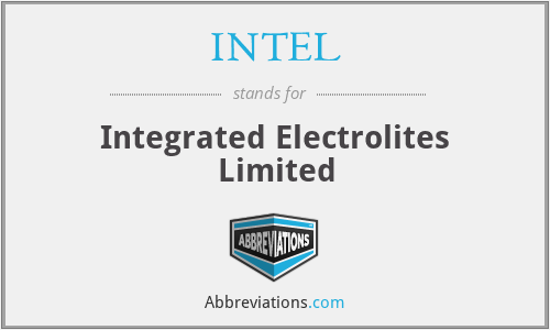 INTEL - Integrated Electrolites Limited