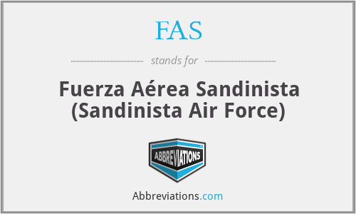 FAS - Fuerza Aérea Sandinista
(Sandinista Air Force)