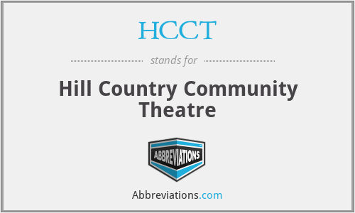 HCCT - Hill Country Community Theatre