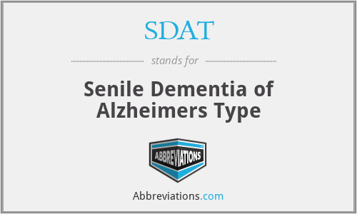 SDAT - Senile Dementia of Alzheimers Type