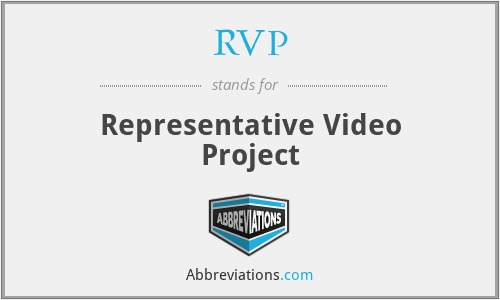 RVP - Representative Video Project