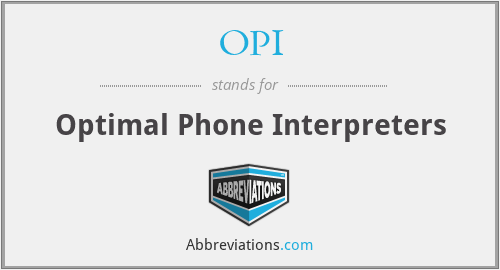 OPI - Optimal Phone Interpreters