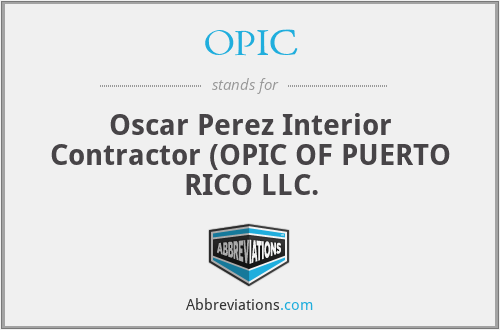 OPIC - Oscar Perez Interior Contractor (OPIC OF PUERTO RICO LLC.