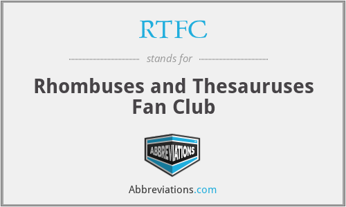 RTFC - Rhombuses and Thesauruses Fan Club