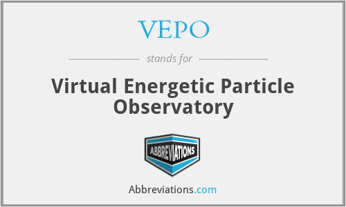 VEPO - Virtual Energetic Particle Observatory