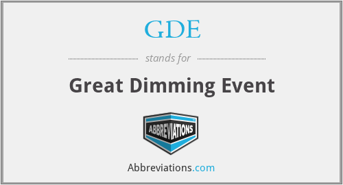 GDE - Great Dimming Event