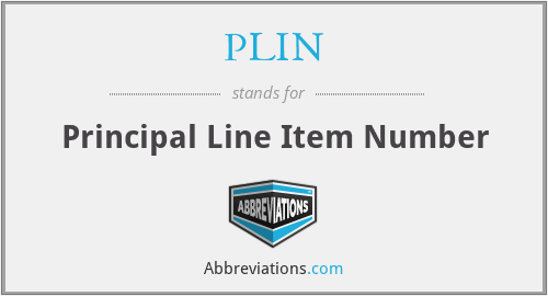 PLIN - Principal Line Item Number