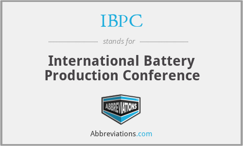 IBPC - International Battery Production Conference
