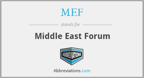 MEF - Middle East Forum