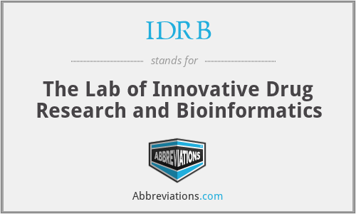 IDRB - The Lab of Innovative Drug Research and Bioinformatics