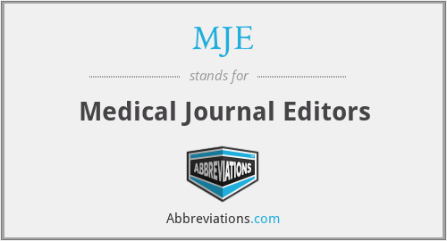 MJE - Medical Journal Editors