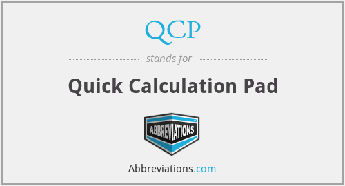 QCP - Quick Calculation Pad