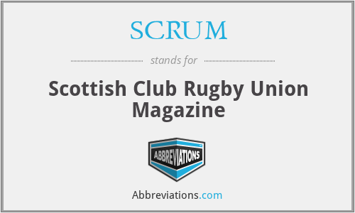 SCRUM - Scottish Club Rugby Union Magazine