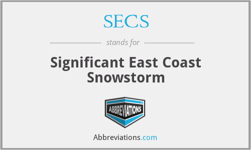 SECS - Significant East Coast Snowstorm