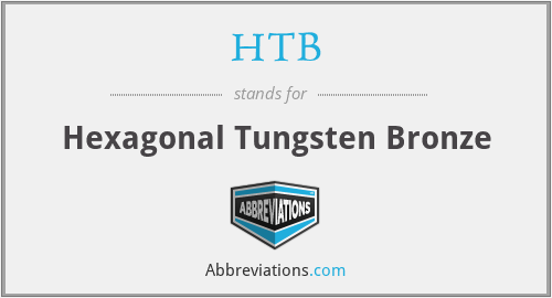 HTB - Hexagonal Tungsten Bronze
