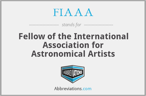 FIAAA - Fellow of the International Association for Astronomical Artists