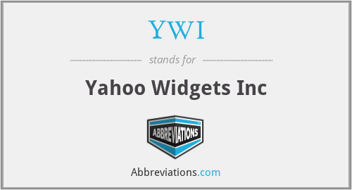 YWI - Yahoo Widgets Inc
