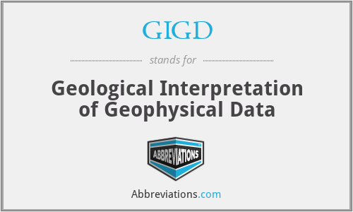 GIGD - Geological Interpretation of Geophysical Data