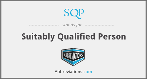 SQP - Suitably Qualified Person