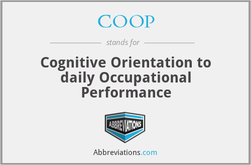 COOP - Cognitive Orientation to daily Occupational Performance