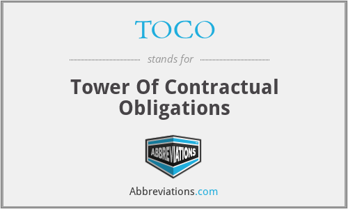 TOCO - Tower Of Contractual Obligations