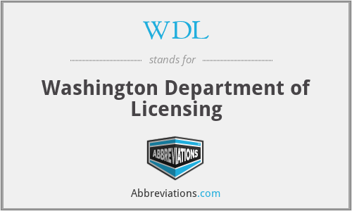 WDL - Washington Department of Licensing