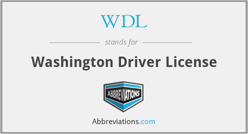 WDL - Washington Driver License