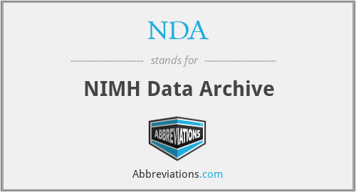 NDA - NIMH Data Archive