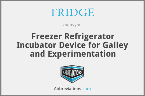FRIDGE - Freezer Refrigerator Incubator Device for Galley and Experimentation