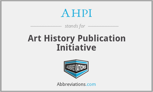 AHPI - Art History Publication Initiative