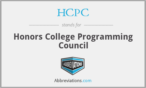 HCPC - Honors College Programming Council