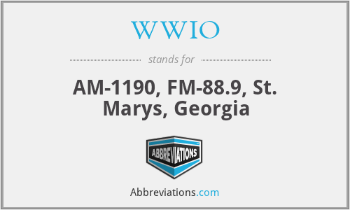 WWIO - AM-1190, FM-88.9, St. Marys, Georgia