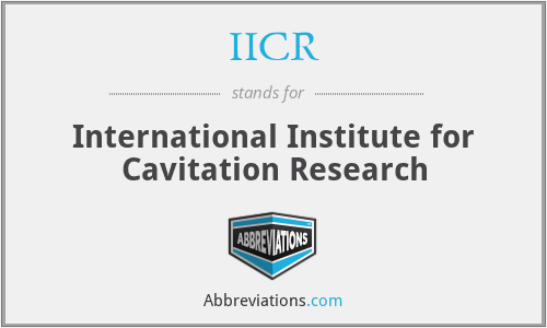 IICR - International Institute for Cavitation Research