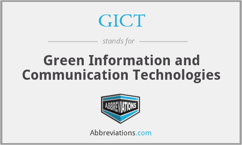 GICT - Green Information and Communication Technologies