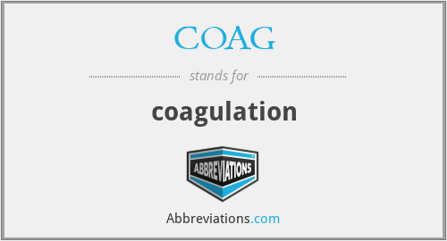 COAG - coagulation