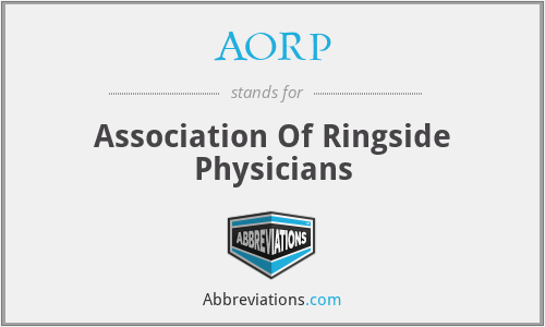 AORP - Association Of Ringside Physicians