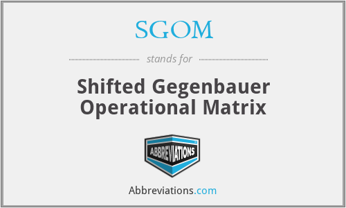 SGOM - Shifted Gegenbauer Operational Matrix