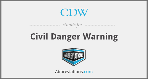 CDW - Civil Danger Warning